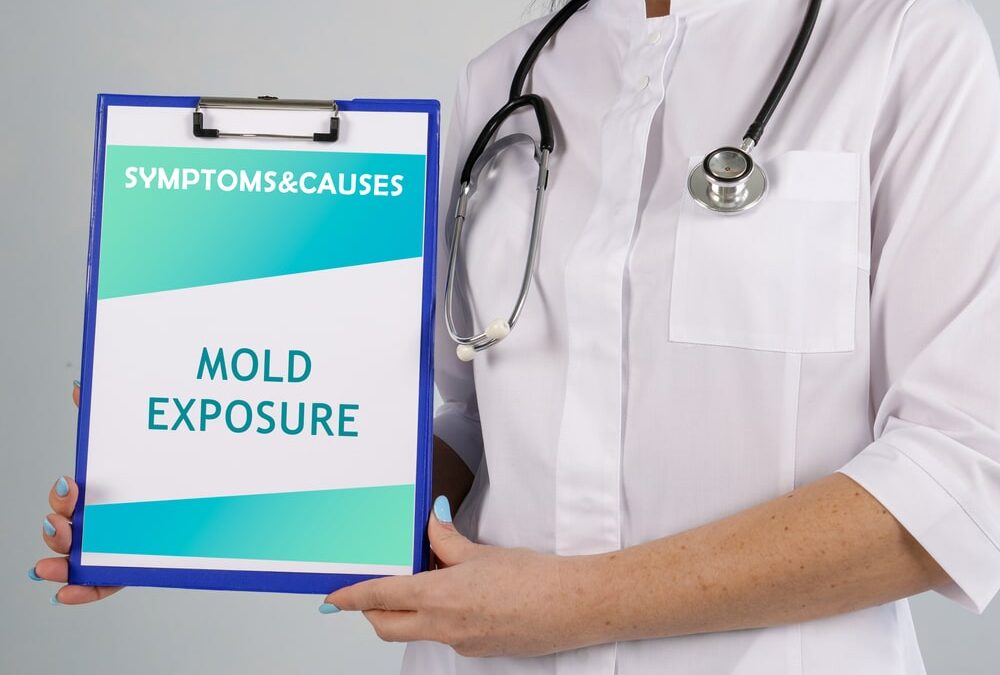image of a sign that reads mold exposure