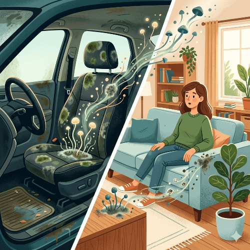 Image of Car Mold Spreading to Your Home